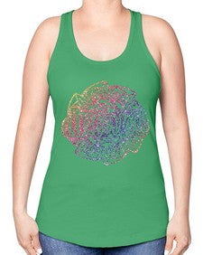 Mandala Dream Rainbow Glitter 760# - mandala -Racerback Tank