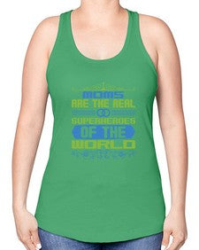 Moms are the 171# - cartoon super hero -Racerback Tank
