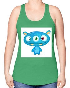 Monster 181# - cartoon general -Racerback Tank