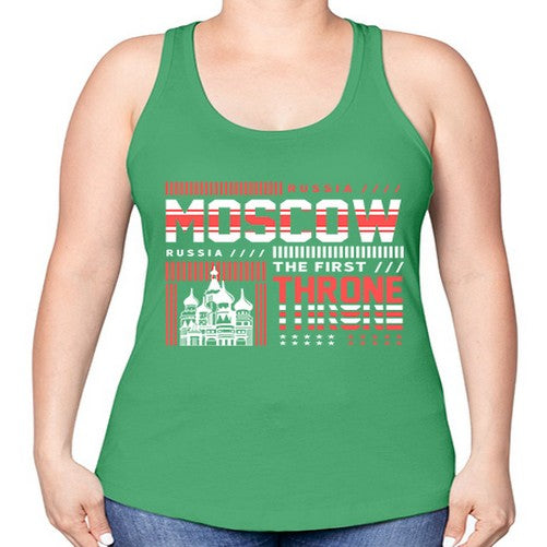 Moscow 1356# - cities -Racerback Tank