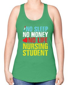 No Sleep Style 314# - nurse -Racerback Tank