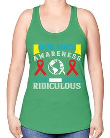 Our body awareness in the West is ridiculous Style 33# - Self awareness -Racerback Tank