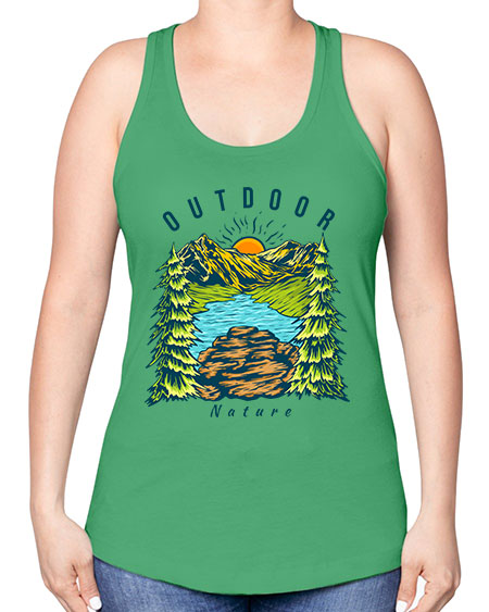 Outdoor Nature 17# - nature -Racerback Tank