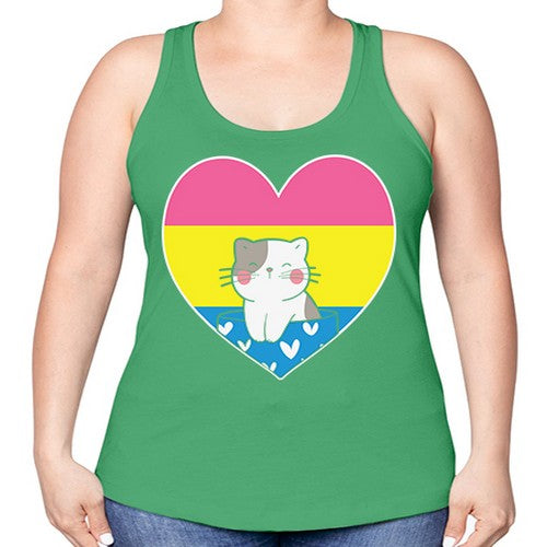 Pansexual Kawaii Cat Anime Art Anime 272# - anime -Racerback Tank