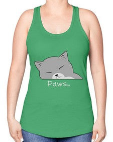 Paws - cats -Racerback Tank