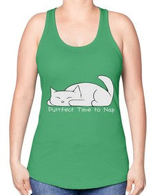 Perfect Time to Nap - cats -Racerback Tank