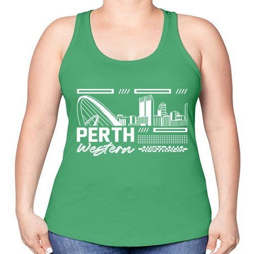 Perth 1597# - cities -Racerback Tank