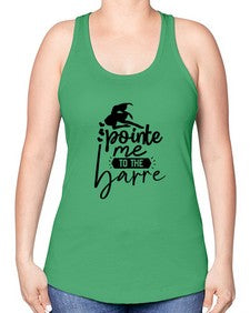 Pointe me to the barre 174# - ballet -Racerback Tank
