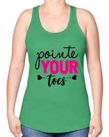 Pointe your toes 176# - ballet -Racerback Tank