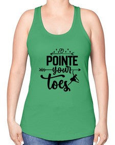 Pointe your toes 177# - ballet -Racerback Tank
