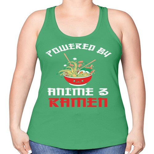 Powered by Anime amp Ramen 275# - anime -Racerback Tank