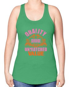 Quality service wnmatched value Style 347# - cleaner -Racerback Tank