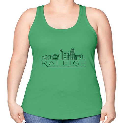 Raleigh Minimal Skyline 1707# - cities -Racerback Tank
