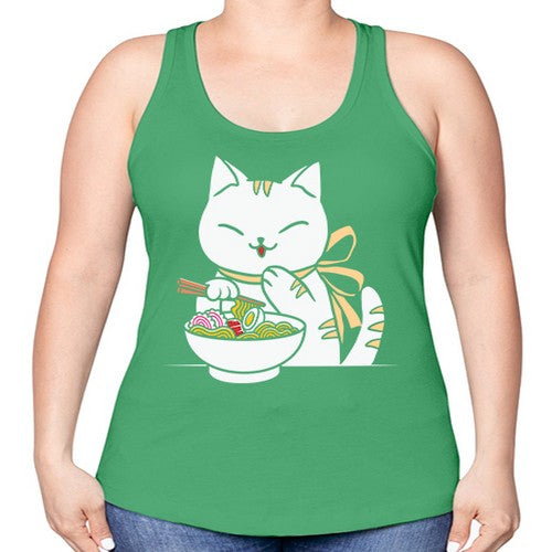 Ramen Cat Kawaii Anime Tee Japanese 280# - anime -Racerback Tank