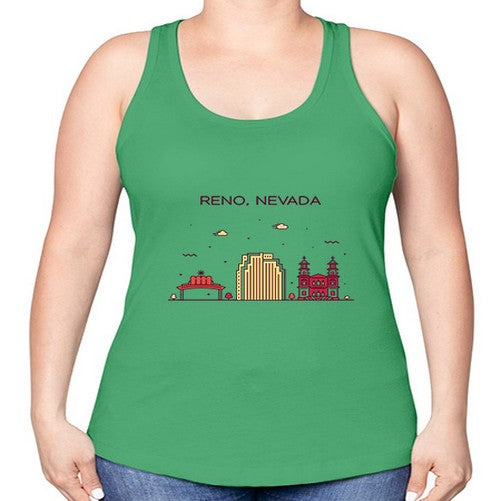 Reno 1714# - cities -Racerback Tank