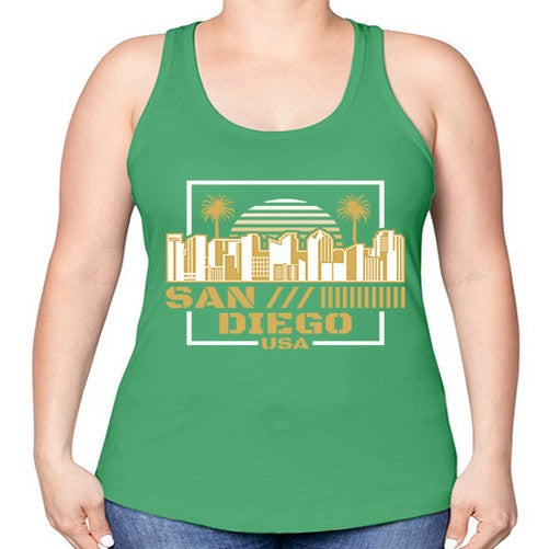 San Diego 1775# - cities -Racerback Tank