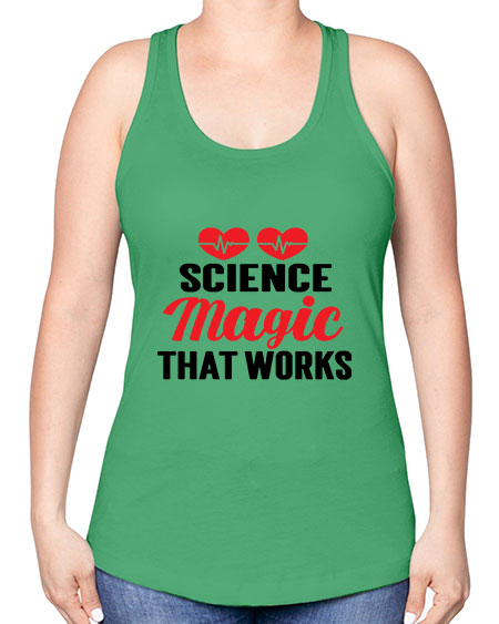 Science Magic that works 75# - general science -Racerback Tank
