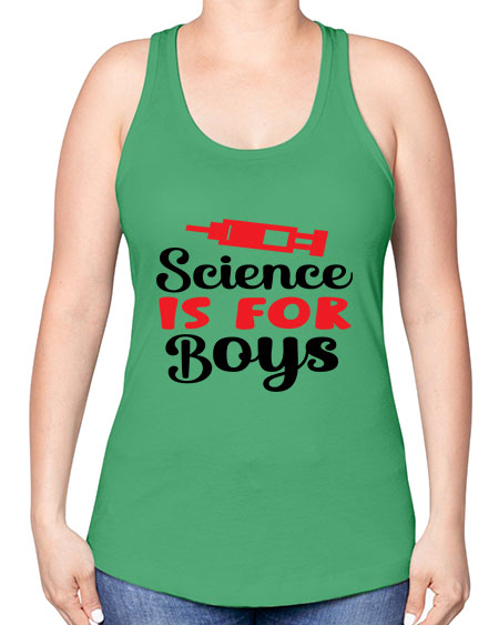 Science is for Boys 109# - general science -Racerback Tank