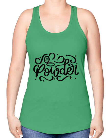 SinglePowder Style 24# - beauty - fashion -Racerback Tank