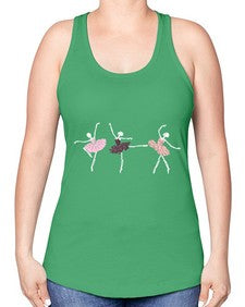 Skeleton ballerinas ballet halloween ballet 184# - ballet -Racerback Tank