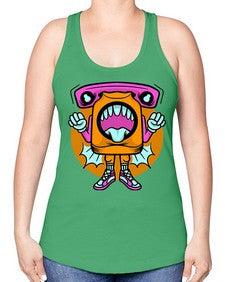 Spooky voices 232# - cartoon general -Racerback Tank