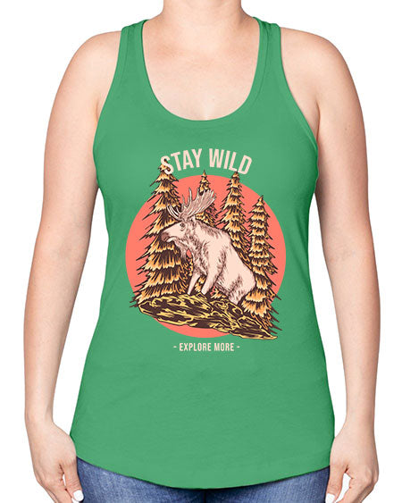 Stay Wild 16# - nature -Racerback Tank
