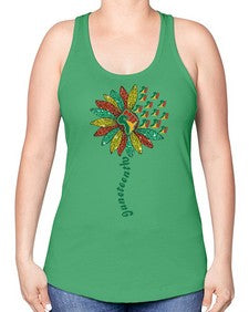 Sunflower Fist Juneteenth Black History 24# - black juneteenth -Racerback Tank