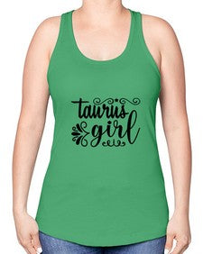 Taurus girl 499# - taurus -Racerback Tank