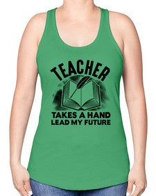 Teacher take a hand Style 383# - teacher -Racerback Tank