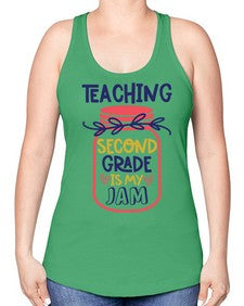 Teaching Second Grade 936# - second grade -Racerback Tank