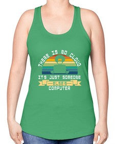 There is no cloud 11# - computer -Racerback Tank
