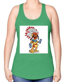 Thnksgvngindian 254# - cartoon general -Racerback Tank
