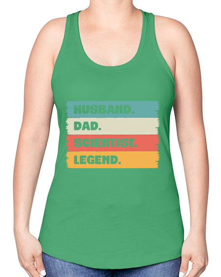 VintageHusbandDadScientistLegendScientistSkinite Scientist Skinite 14# - general science -Racerback Tank