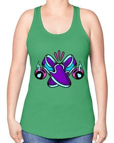 Walk the talk 261# - cartoon general -Racerback Tank