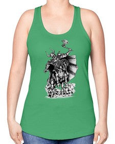 Warrior Skull Files 1208# - skull and bones -Racerback Tank