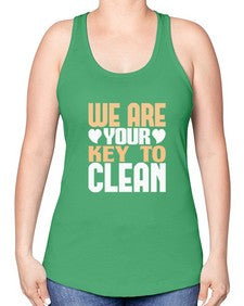 We are your key to clean Style 463# - cleaner -Racerback Tank