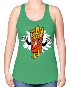Weekend is near 265# - cartoon general -Racerback Tank