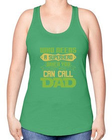 Who needs 266# - cartoon super hero -Racerback Tank