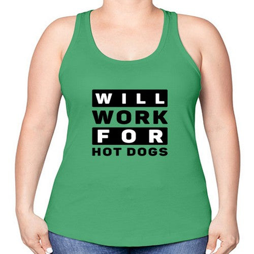 Will Work For Style 1# - dogs -Racerback Tank