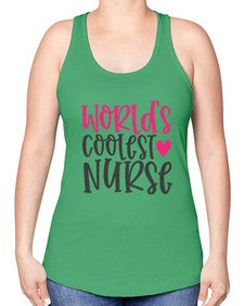 Worlds Coolest Nurse Style 1658# - nurse -Racerback Tank