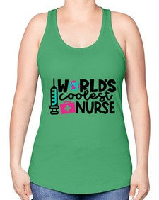 Worlds Coolest Nurse Style Style 1660# - nurse -Racerback Tank
