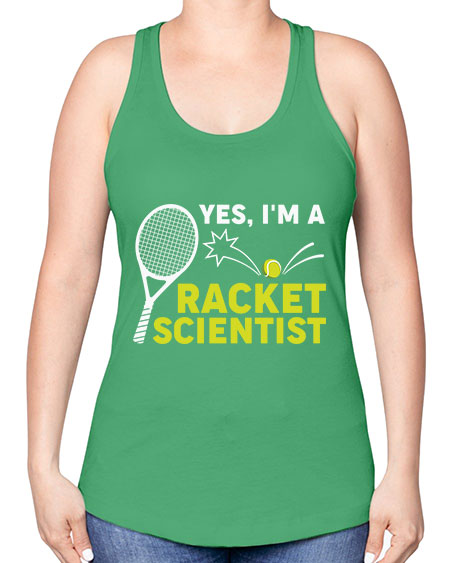 YesImARacketScientistScientistSkinite Scientist Skinite 1# - general science -Racerback Tank