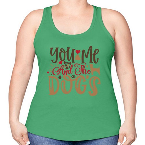 You Me And The Dogs Style 52# - dogs -Racerback Tank