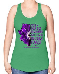 You may not remember but I will never forget alzheimer 223# - alzheimers -Racerback Tank
