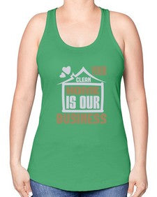 Your clean home is our Business Style 491# - cleaner -Racerback Tank