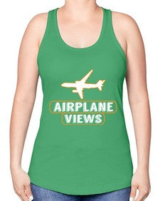 airplane views  5# - airplane -Racerback Tank