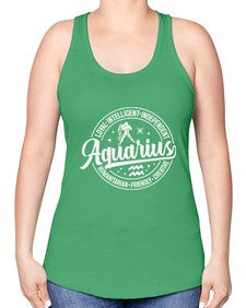 aquarius 77# - aquarius -Racerback Tank