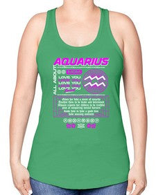aquarius 86# - aquarius -Racerback Tank