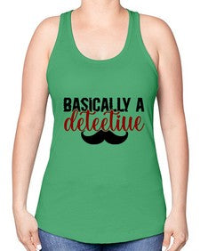 basically a deteetiue 249# - graphic -Racerback Tank