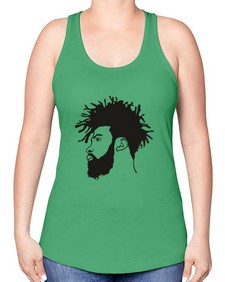 beardman 46# - black boys or men -Racerback Tank